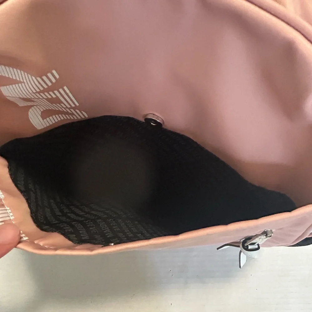 Steve Madden Blush Backpack Striped Pouch NWT